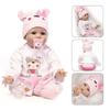 Realistic 16" Soft Silicone Reborn Doll With Handmade Details And Lifelike Blue Eyes