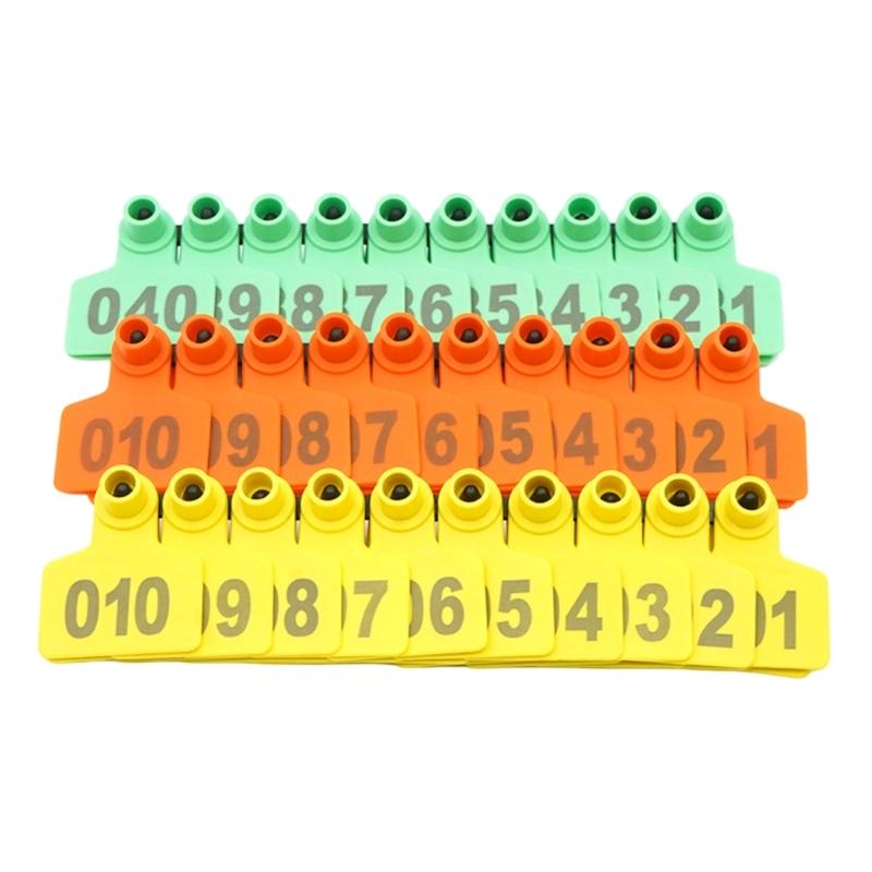 Livestock Eartags Number Label Sign 001-100 Cattle Ear Label Identification Eartags Pliers Sign Number for Farm Animals