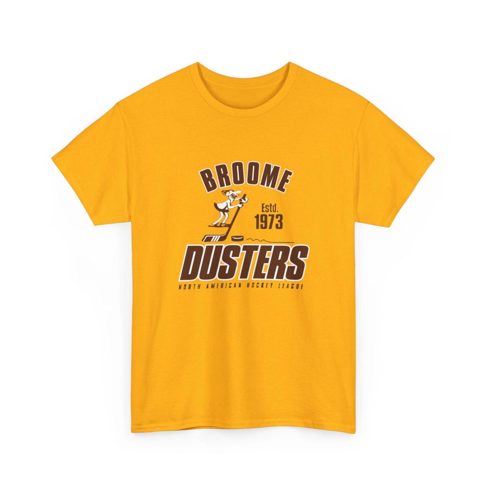 

Binghamton Broome Dusters Hockey Printed T shirt Vintage Sports Collectible 3XL
