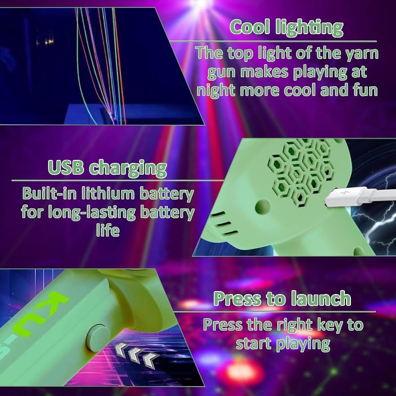 Glow in the Dark Zip String, Zip String Glow in the Dark String, Electric String Rope Launcher, Rope Launcher Toy, for Adults Birthday Party Favor