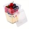 10 Stück - Einweg-Plastik-Mousse-Becher, Leiterförmiger Becher, Puddingbecher, Dessert-Kuchenbecher, Vorspeisen-Gelee-Joghurt-Mousse-Dessert
