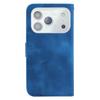 For iPhone 17 Pro Stand Case 7-Shaped Pattern Imprint Leather Phone Cover with Strap