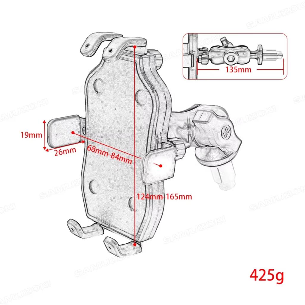Motorcycle Phone Holder S1000RR HP4 2010-2018 Navigation Phone Holder Motorcycle Frame Bracket Support Stand Mount for Bike Phone Holder