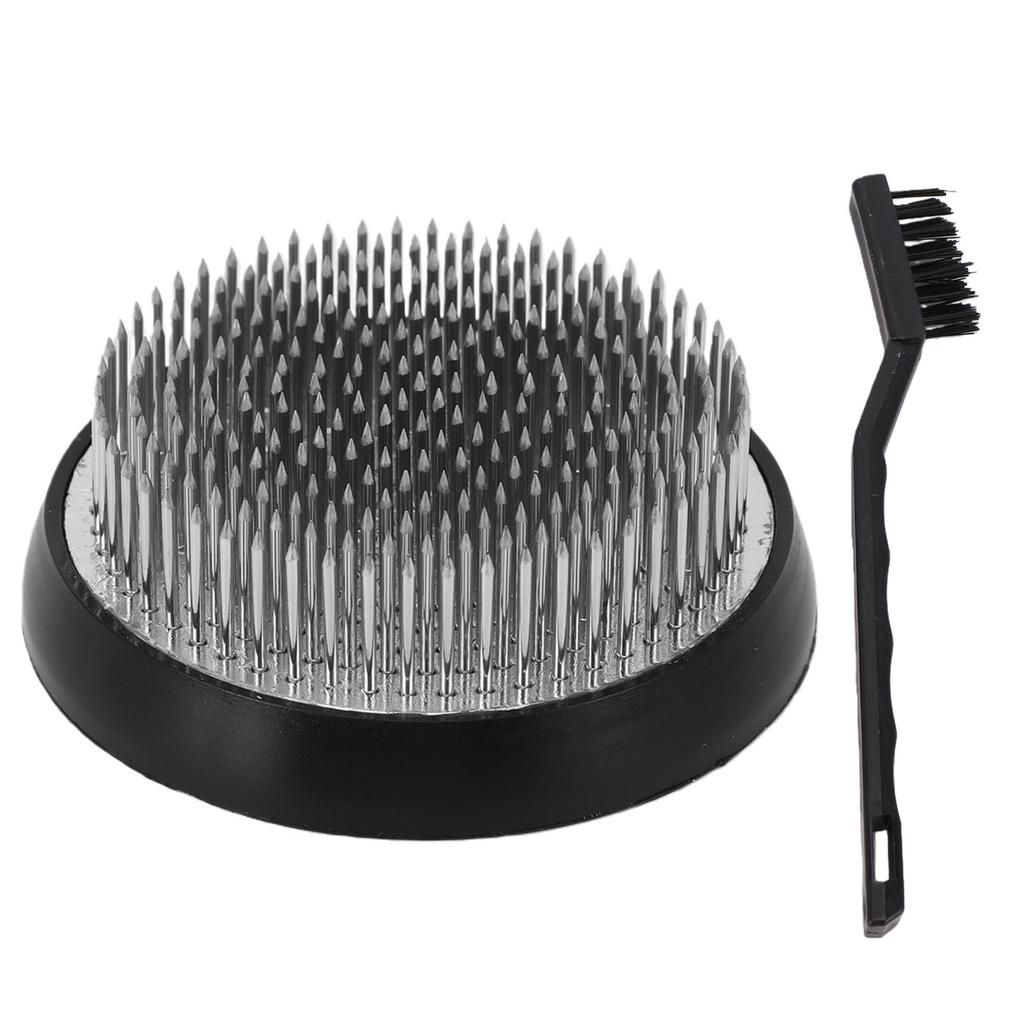 Suporte de Flores de Aço Inoxidável 7cm com Escova de Limpeza para Arranjos Florais