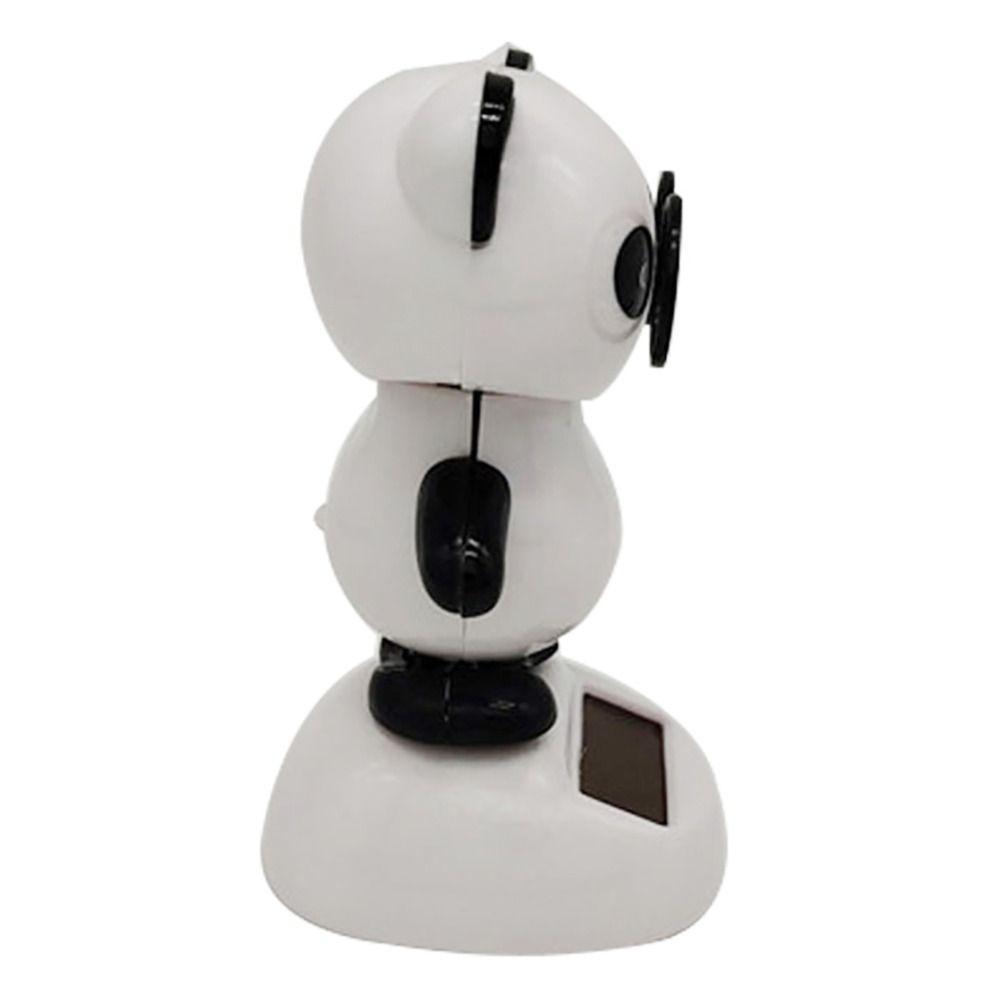 Plastic Car Dashboard Ornament Gift Car Pendant High Quality Solar Power Panda Ornament  Car