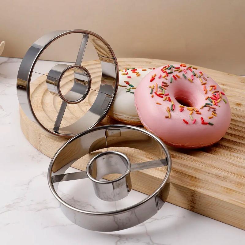 Round Stainless Steel Donut Special Cutting Mold for Household Baking Mousse Ring Underwire Cookie Pressing Film