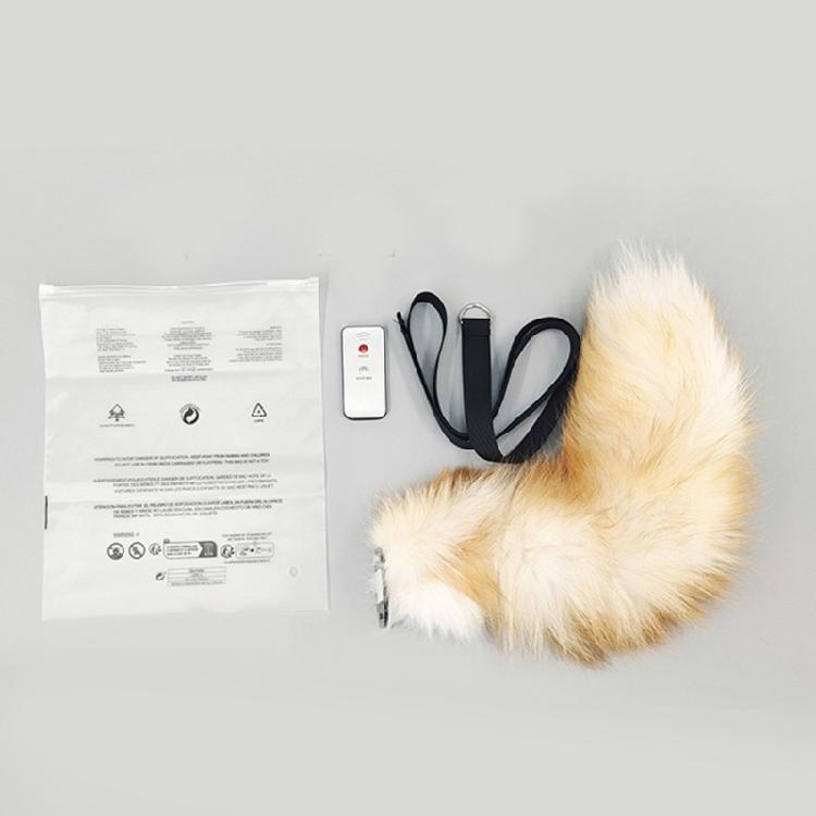 Coda Elettrica Mobile di Volpe, Coda Scodinzolante Controllata a Distanza Pelliccia Sintetica Coda di Lupo Volpe Gatto Costume Cosplay di Halloween Regalo