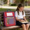 4 Colors Kids Book Transport Bag With Transparent Front And Adjustable Strap For Quick Opening And Closing