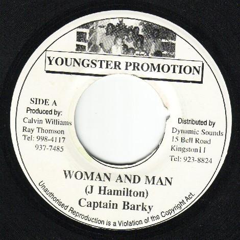 7inch Record CAPTAIN BARKEY / FIREHOUSE CREW - Woman And Man NONE Youngster Promo Jamaica Reggae, Ska & Dub Used