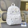 Schoolbag Milk Fufu Clear Light Blue Cute Cat Schoolbag Cute Little Fairy Summer Shopping Eye-catching Small Backpack