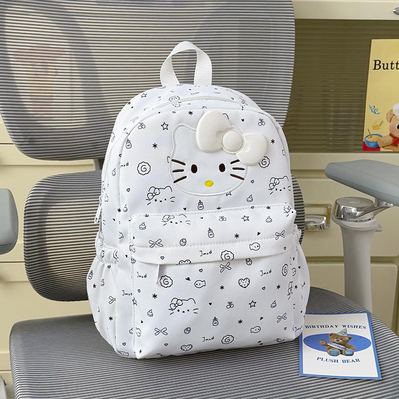 Schoolbag Milk Fufu Clear Light Blue Cute Cat Schoolbag Cute Little Fairy Summer Shopping Eye-catching Small Backpack