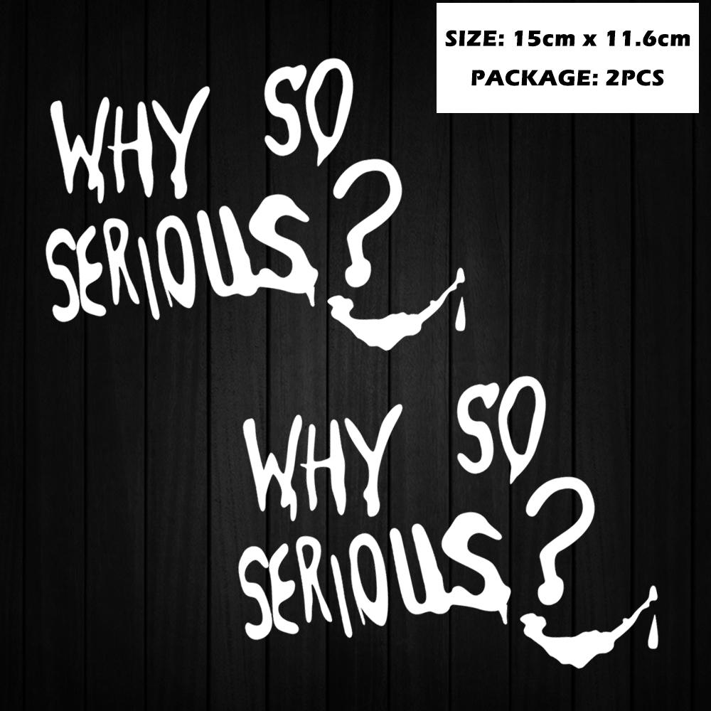 Joker Why So Serious? Reflective Motorcycle Stickers Decor Moto Scooter Body Windshield Helmet Exterior Accessories Decal