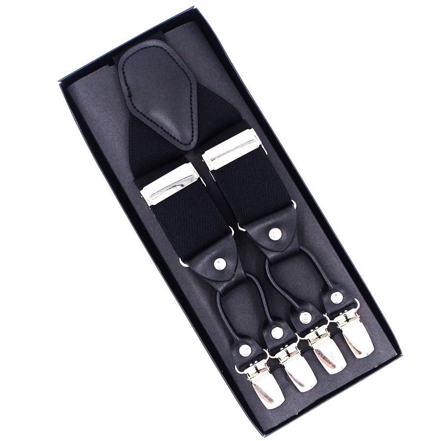 

New Adult Suspenders Man s Braces Vintage Casual Suspensorio Tirantes Trousers Strap Father/Husband s Gift 6 Clips 3.5*120cm чёрный