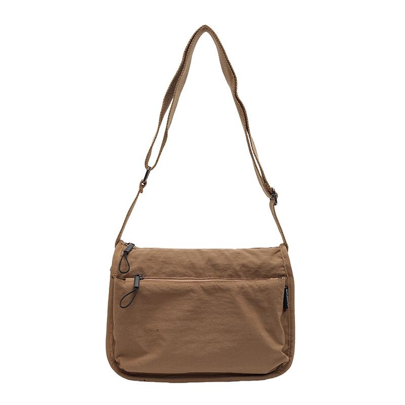 Solid Color Casual Cloth Bag Versatile Mobile Phone Bag Work Commuter Bag Women's Small Square Bag One Shoulder Messenger Bag