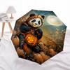 1pc Pumpkin Panda Halloween Festival Gift Umbrella Automatic Opening/Closing, Portable Folding Design, 8-Bone Iron Frame Outdoor Umbrella for Fan
