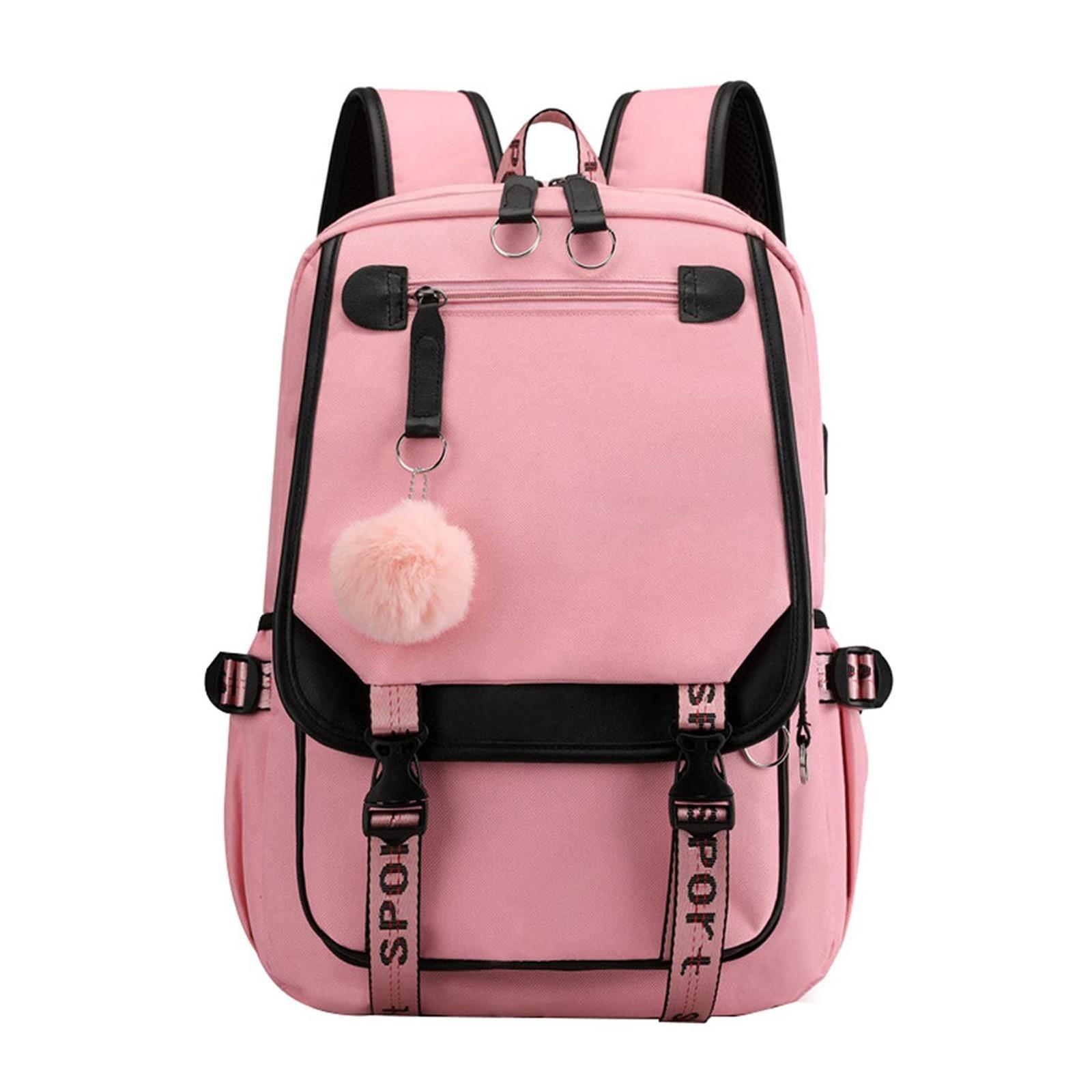 

Подростковый рюкзак для девочек, рюкзак для ученика средней школы, школьная сумка, портативная зарядка USB и наушники One Size