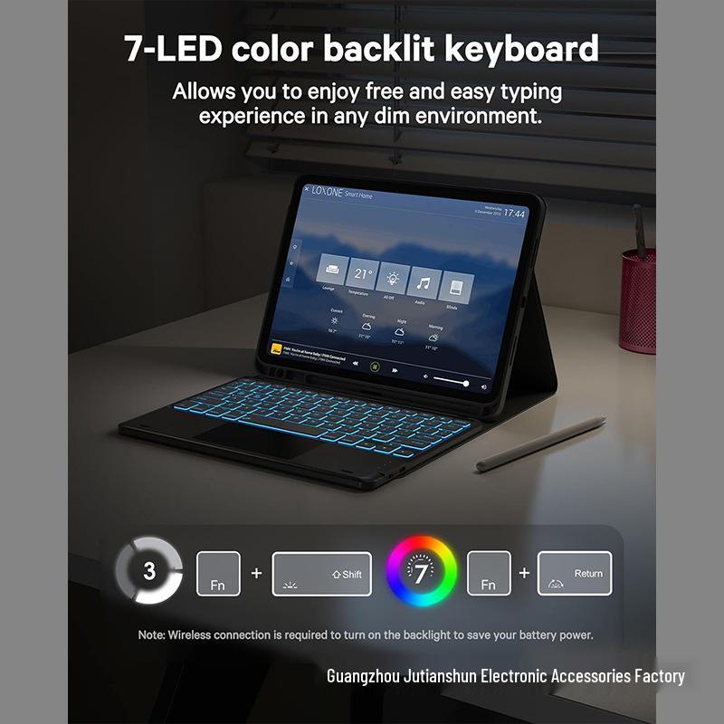 iPad Air M4 Tablet Bluetooth Keyboard Protective Case