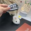 Hochwertiger 5CM Kawaii Plüsch Schlüsselanhänger Niedlicher Nerz Angora Kaninchen Langhaariges Kaninchen Weicher Anhänger Handtasche Autoschlüsselhalter Spielzeug