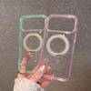 Acrylic ice crystal rotating bracket, mobile phone case, Apple 18promax high transparency all-inclusive anti-skid, suitable for iPhone17.
