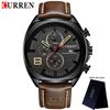 CURREN Uhr Herren Wasserdicht Chronograph Sport Militär Männliche Uhr Mann Top Marke Luxus Leder Armbanduhr Relogio Masculino 8324