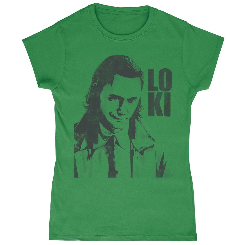 Camiseta feminina/feminina Loki com tiro na cabeça
