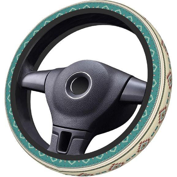 Western Steering Wheel Cover Cute Universal 15 Inch Car Accessories Protector for Women Fit Auto SUV Sedan Vans Trucks