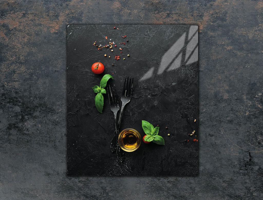 TAGLIERE IN VETRO 45x52 ARDESIA