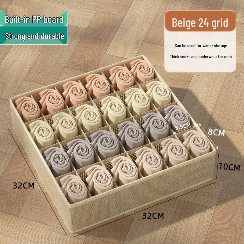Unterwäsche- und Socken-Organizer im Schubladenstil: 3-in-1 Faltbare Hänge-Fächerbox