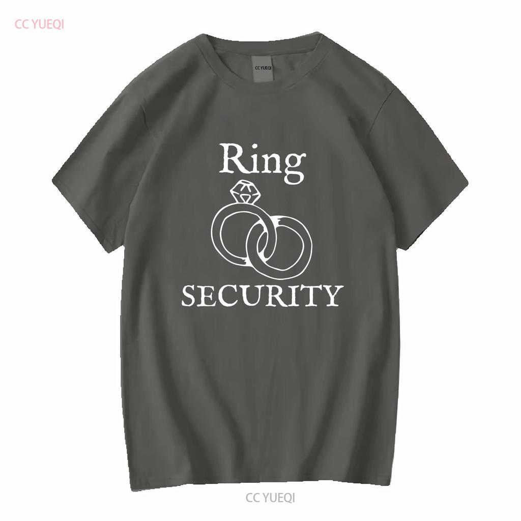 Ring Security T Shirt Bearer s Funny Wedding Rings Boys long or short sleeves vintage Washed homme Soft Breathable