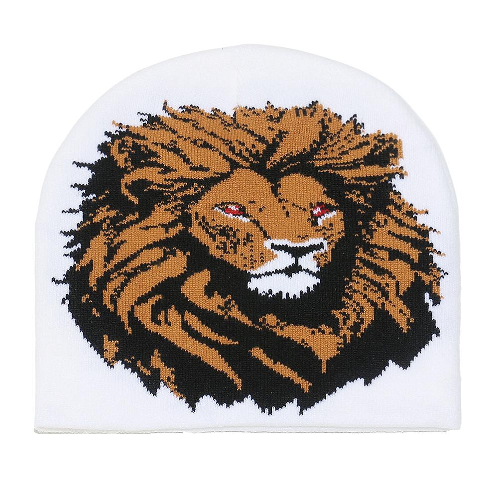 Cold Hat Woman 2025 Autumn and Winter New Lion Wool Hat Personality Trend Cycling Ear Hat Beanie