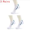3 Pairs Mens Mesh Breathable Sports Socks Shallow Mouth Spring and Summer Short Tube Socks White Simple Classic Sock