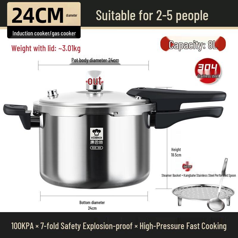 KOBACH Little Red Riding Hood 3-Layer Steel Pressure Cooker
