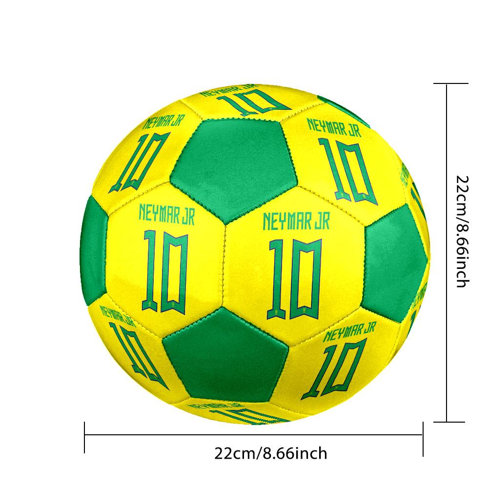 Neymar Soccer Ball Size 5 Colorful Machine Stitched PVC Competition Ready Durable High-Bounce