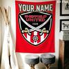 Tapisserie murale personnalisée Sheffield United FC Accroche murale esthétique Couverture en tissu imprimé Tapisseries décoratives pour chambre à coucher salon décoration de la maison