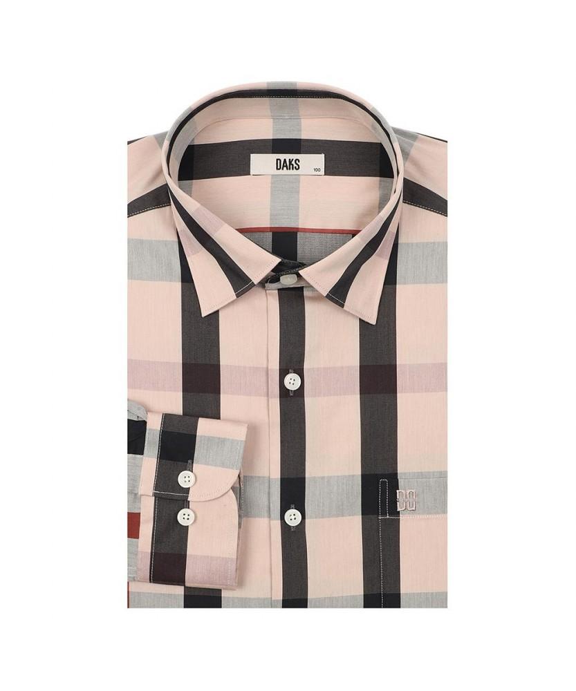 Dagseusyeocheu House Check Casual Shirt Slim Fit Beige_Dls3Shcl643I1
