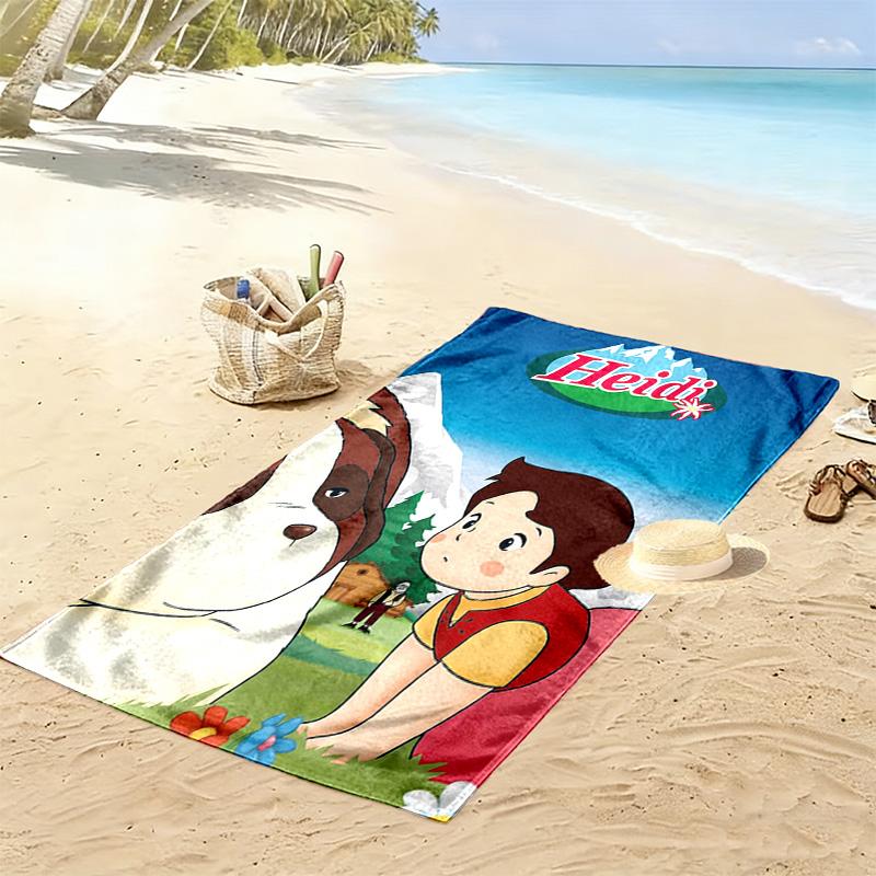 HeidiDog 2D Flachdruck Strandtuch, Großes Weiches Schnelltrocknendes Handtuch für Strand Camping Schwimmen. NSTJ0928075