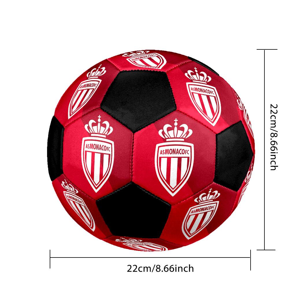 AS Monaco Soccer Ball Size 5 Colorful Machine Stitched PVC Competition Ready Durable High-Bounce