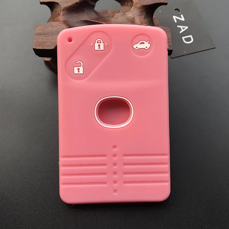 ZAD Silicone Rubber Car Key Cover Case Set Protection Holder for Mazda 5 6 CX-7 CX-9 RX8 MX5 3 Button Smart Card Fob Accessories