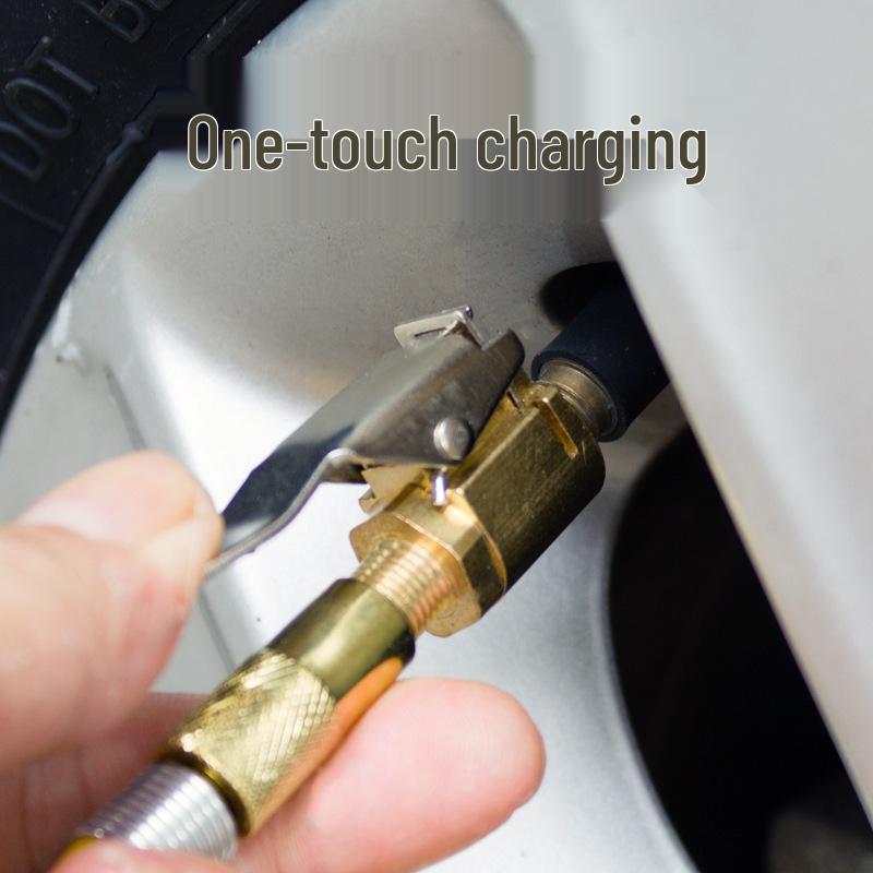Car Inflator Pump American Thread Air Nozzle: Quick-Convert Clip-on for Car Pump Accessories