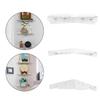 3 Piece Set Wall Mounted Acrylic Shelves Damage Frees Floating Storage Solution Contemporary Corner Shelf