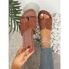 Large Flat Sandals for Summer Wear, Wear-resistant Slippers, Candy Colored Slippers