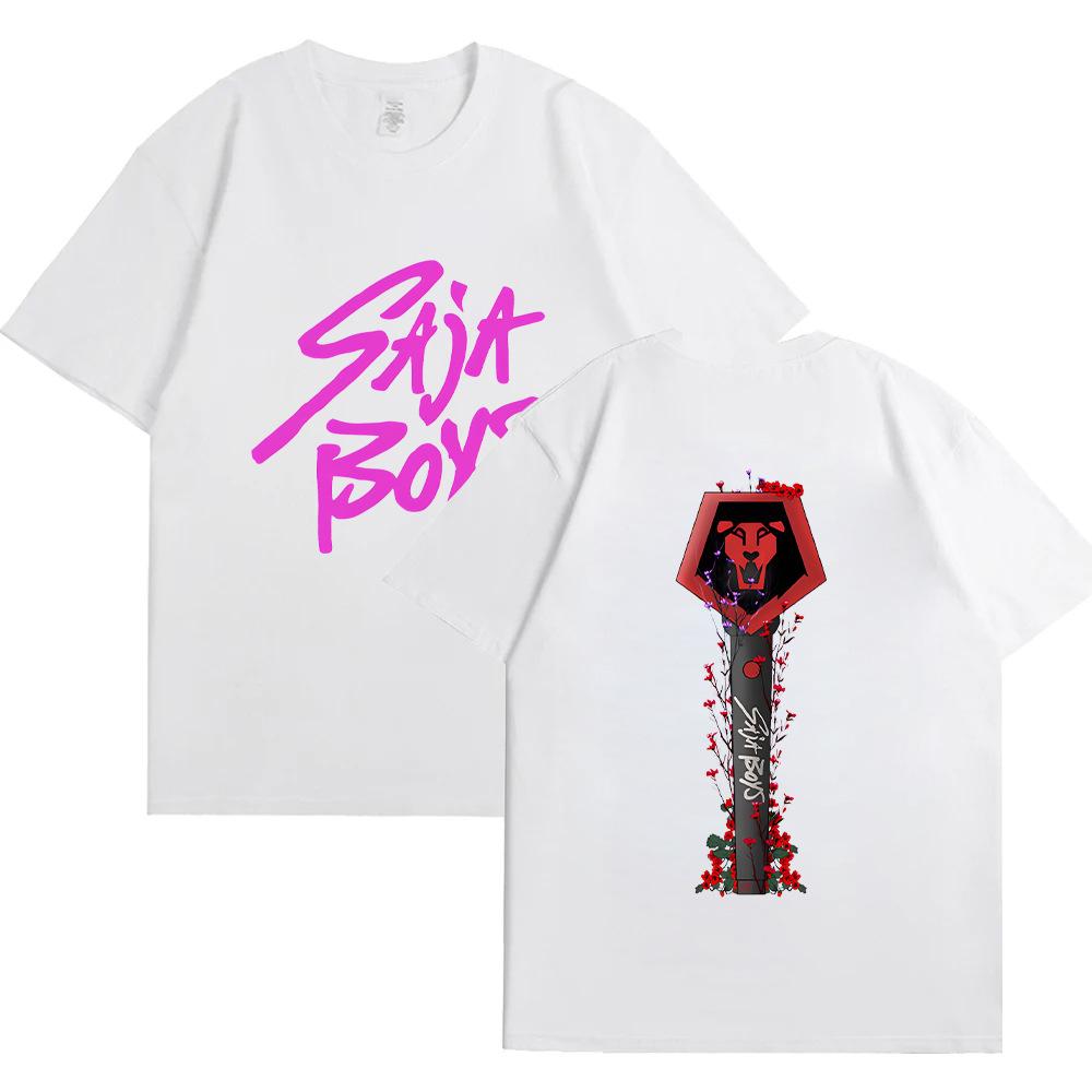 KPop Dämonenjäger Film Saja Boys T-Shirts Männer Frauen Hochwertiges Baumwoll-T-Shirt Mode Hip Hop Harajuku Kurzarm-T-Shirts