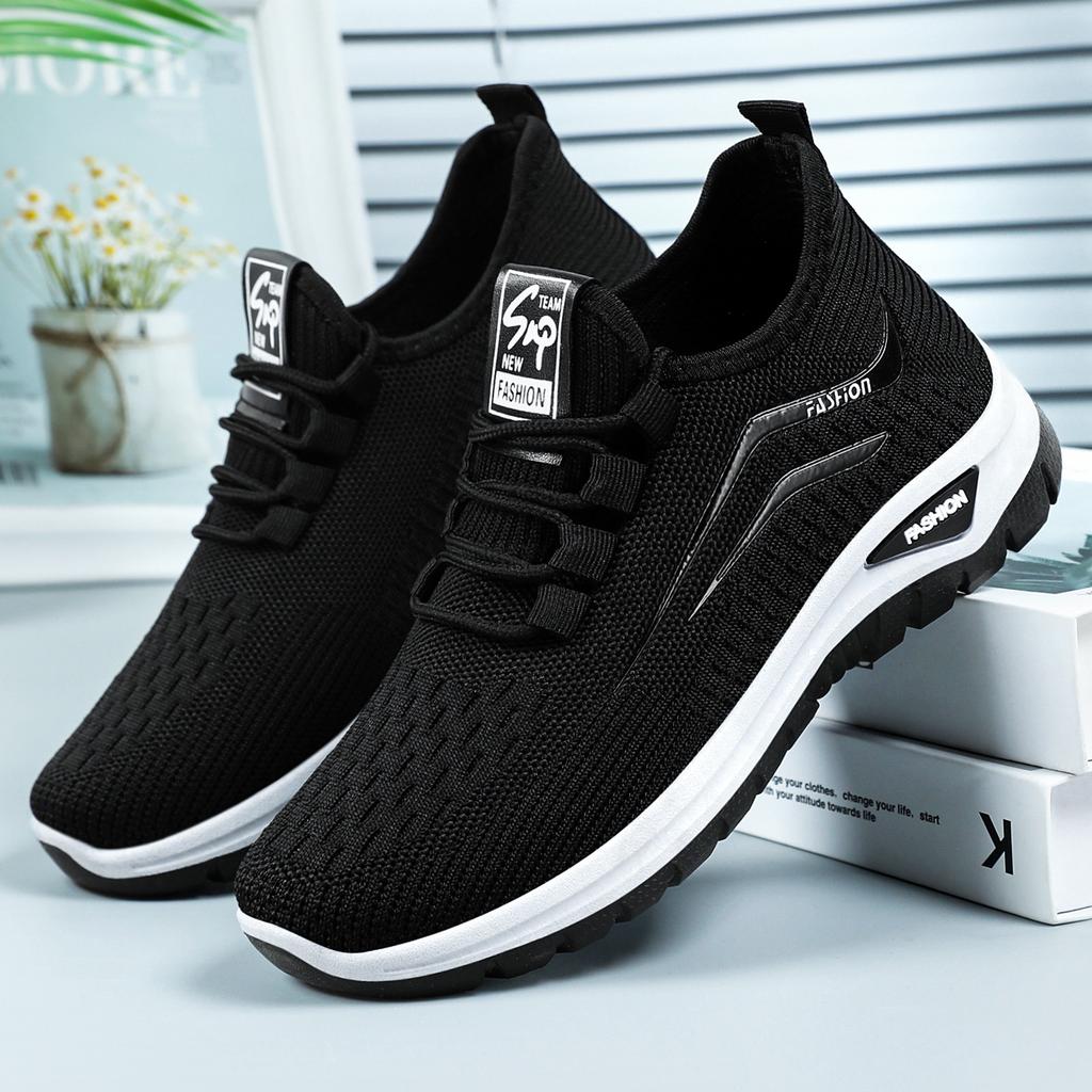 Shoes for Women Spring Autumn Fashion New Comfortable Non Slip Casual Shoes Breathable Mesh Lace-up Fly Weave Sneakers