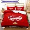 3pcs Arsenal Football Club Bedding Set Duvet Cover Closure Includes 1 Duvet Cover & 2 Pillowcases, Soft and Comfortable for All Seasons.