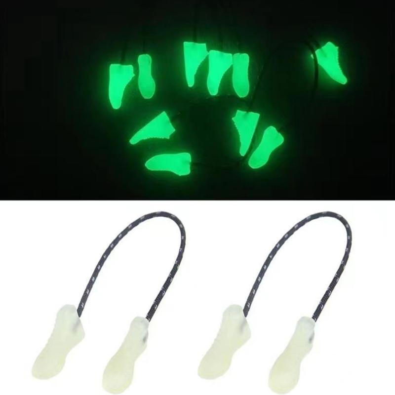 20Pcs Suitcases Tent Backpacks Zippers Pull Prevent loss Keychain Puller Luminously Zippers Pulls Cord Extender Outdoor Tool