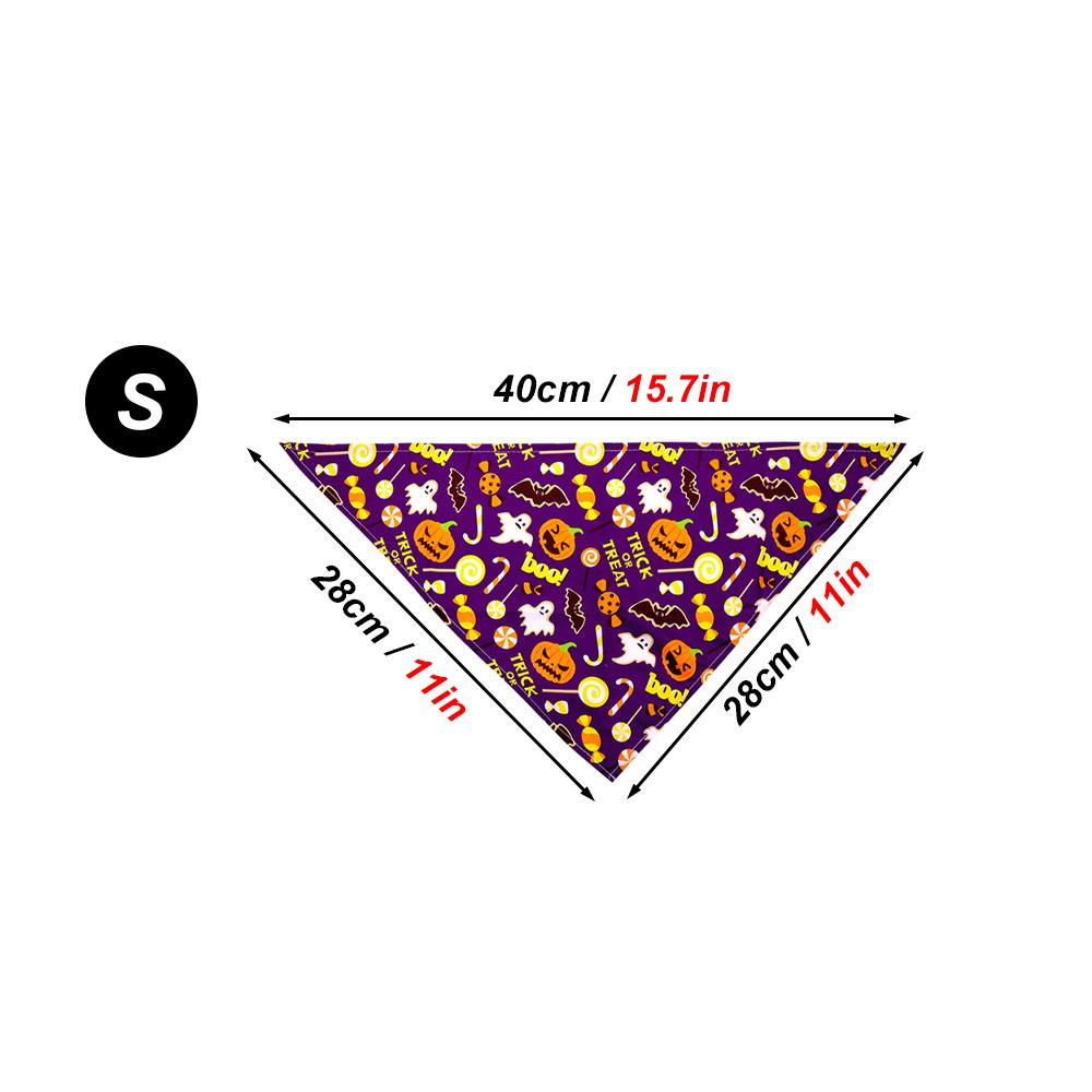 

Print Halloween Party Printed Dog Bandanas Adjustable Pet Triangle For Dogs and Cats Pet Supplies Dog cats Bibs Pet Accessories