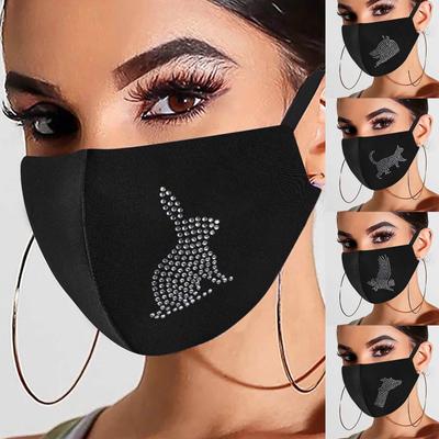 1PC Women's Fashionable Hot Diamond Printing Mask