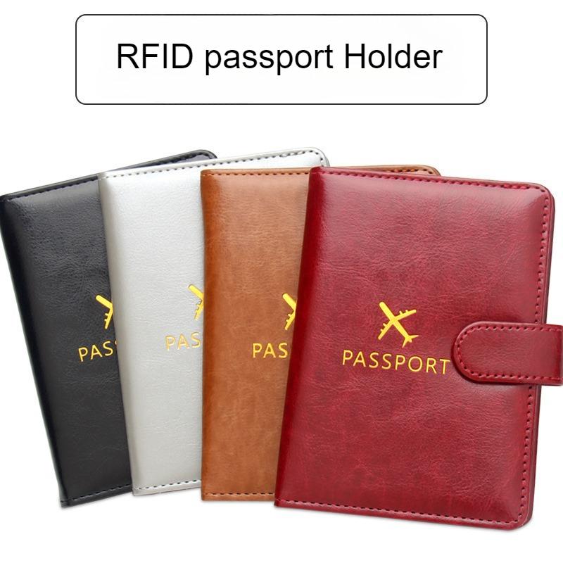 

2026 Новый дорожный кошелек для паспорта RFID-держатель для паспорта Многослотовый держатель для билетов Держатель для удостоверения личности Магнитная застежка Органайзер для паспорта