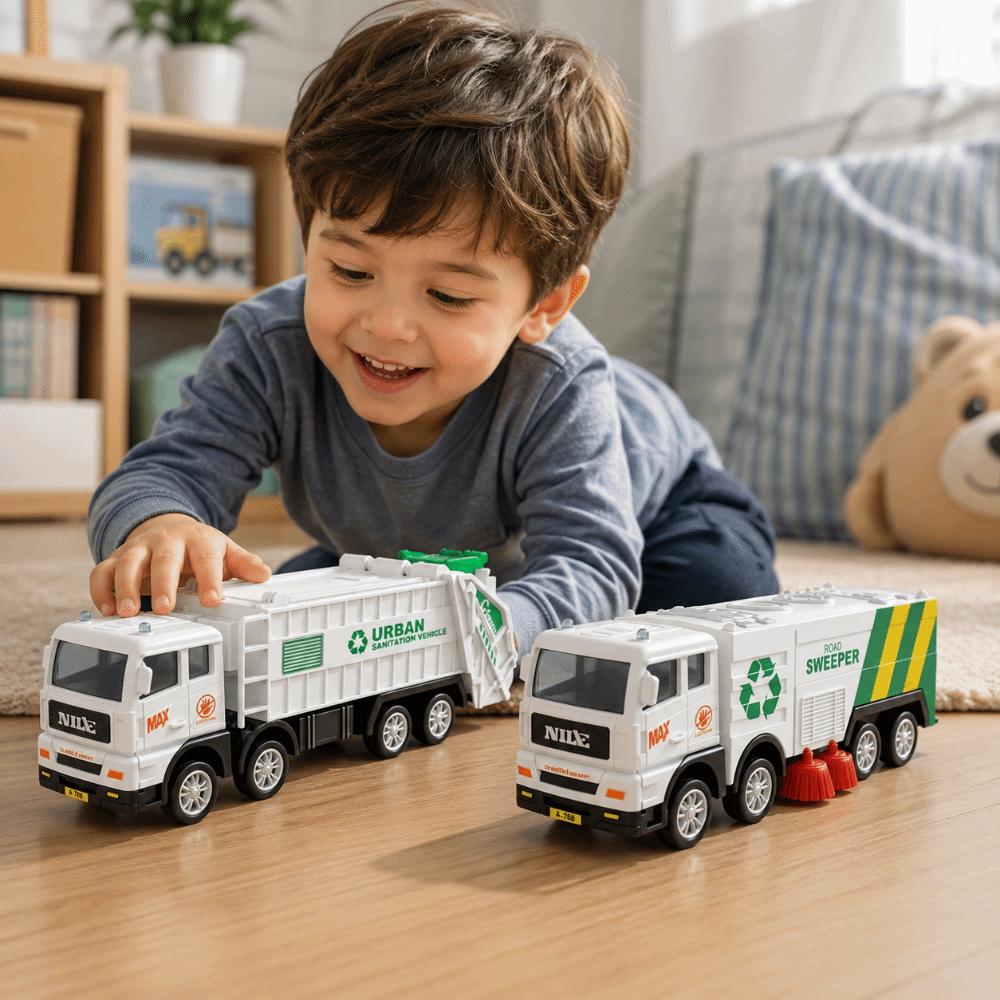 Inertia Powered Garbage Truck Toy Simulation Cleaning Sprinkler Truck Boys Gifts
