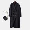 New High-end Hand-sewn Wool Thickened Double-sided Cashmere Coat Women's Long Fashion Suit Wool Jacket Trendy